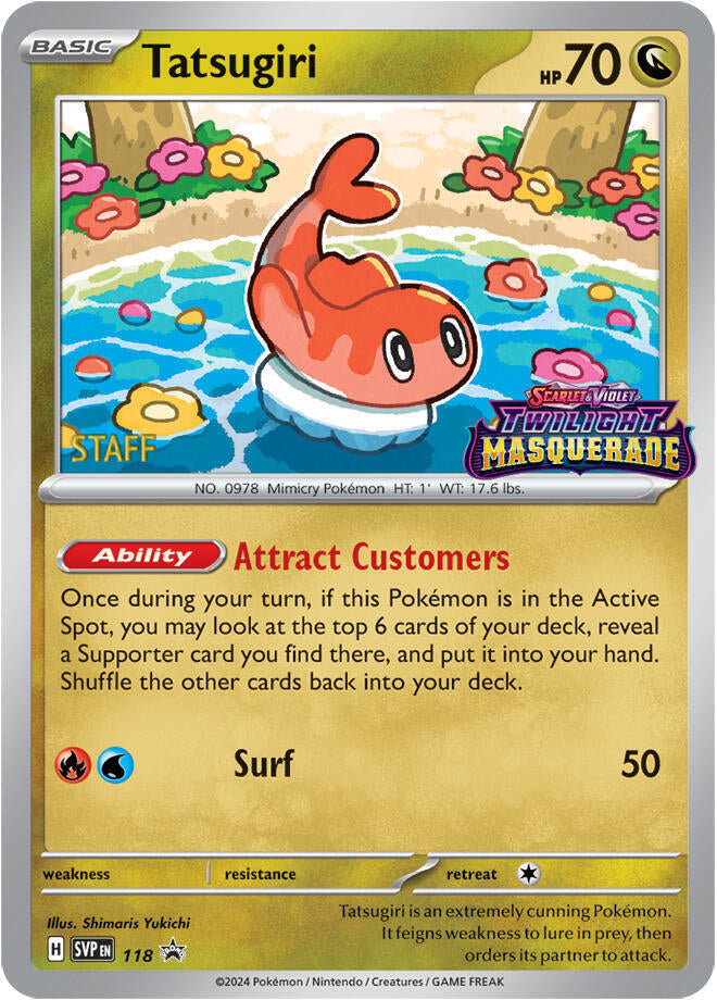 Tatsugiri (118) (Staff) [Scarlet & Violet: Black Star Promos] | Good Games Morley