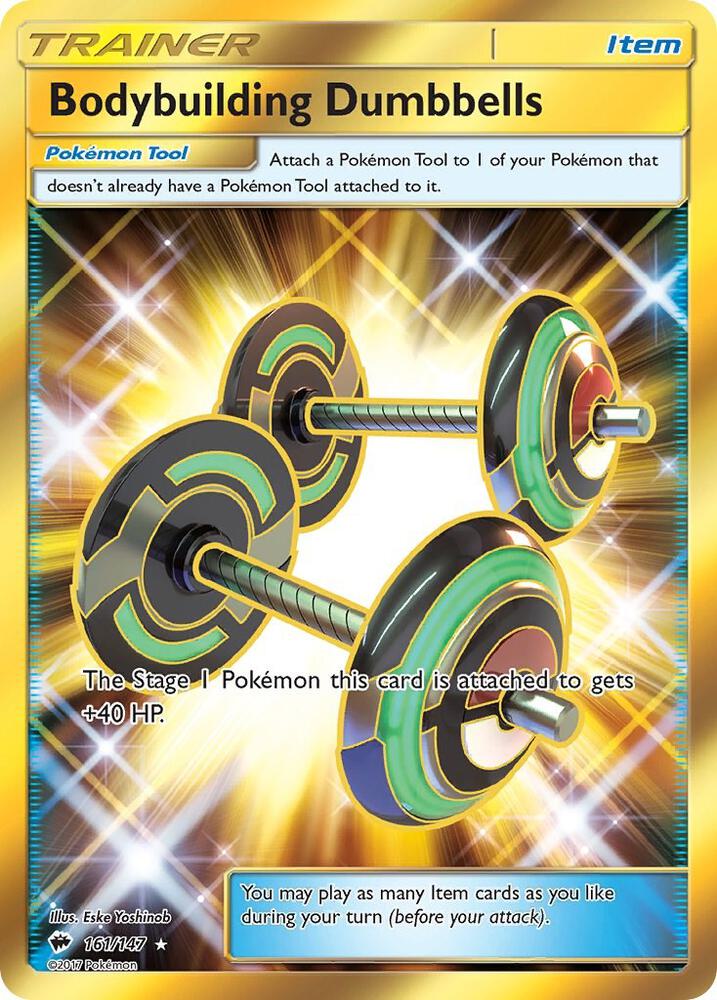 Bodybuilding Dumbbells 161/147 (SM - Burning Shadows)  - Holofoil | Good Games Morley