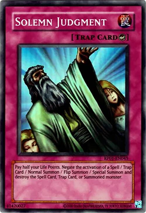 Solemn Judgment [RP01-EN045] Super Rare | Good Games Morley