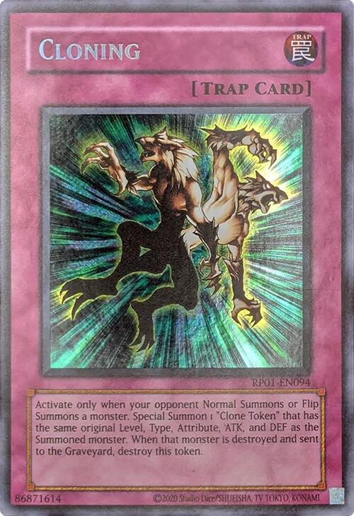 Cloning [RP01-EN094] Secret Rare | Good Games Morley