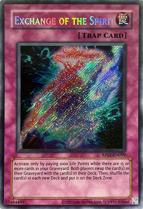 Exchange of the Spirit [RP01-EN099] Secret Rare | Good Games Morley