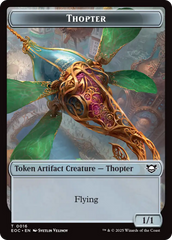 Thopter // Gnome Double-Sided Token [Edge of Eternities Commander Tokens] | Good Games Morley
