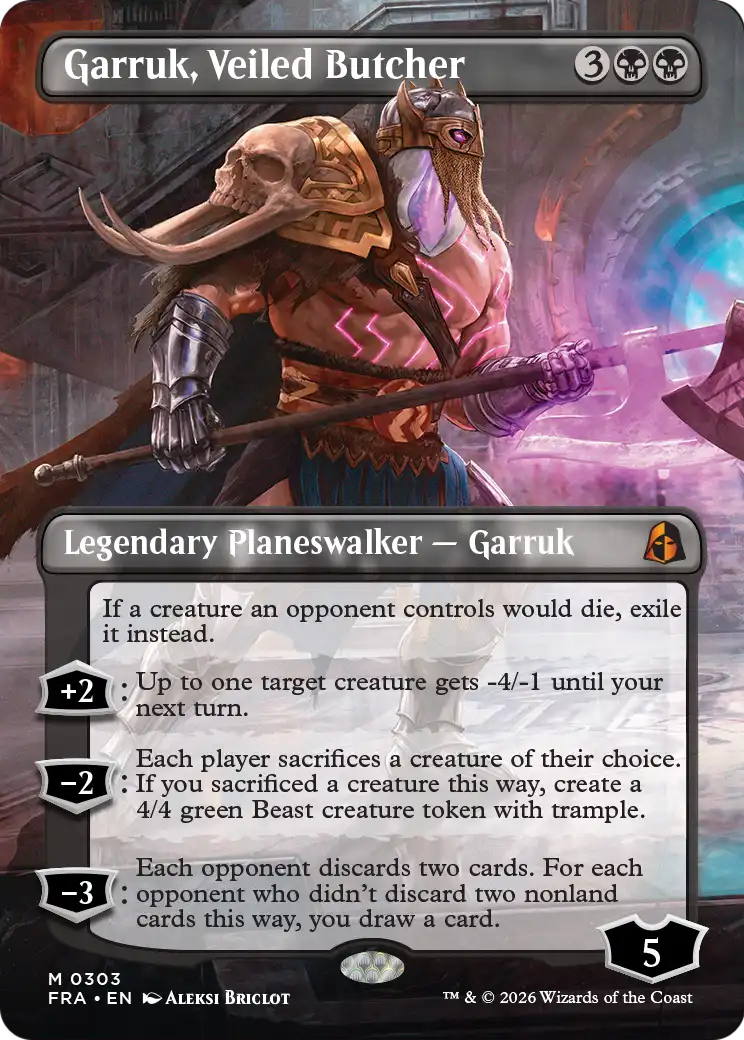 Garruk, Veiled Butcher (Borderless) [Reality Fracture] | Good Games Morley