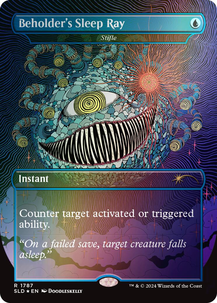 Beholder's Sleep Ray - Stifle (Rainbow Foil) [Secret Lair Drop Series] | Good Games Morley