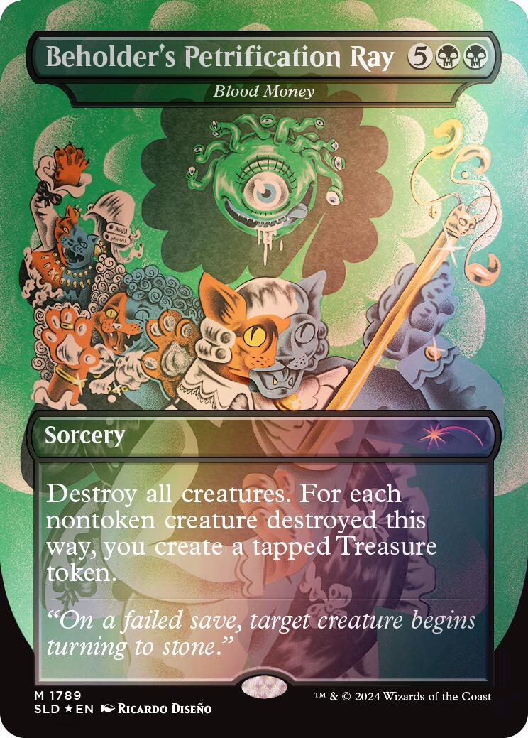 Beholder's Petrification Ray - Blood Money (Rainbow Foil) [Secret Lair Drop Series] | Good Games Morley