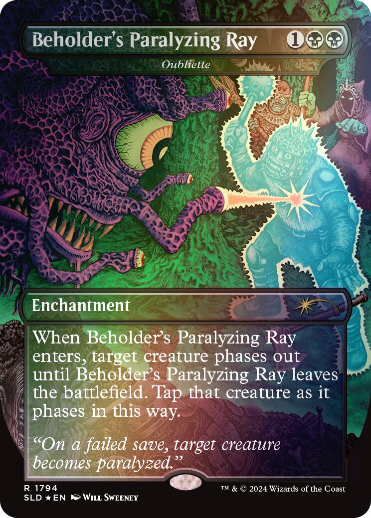 Beholder's Paralyzing Ray - Oubliette (Rainbow Foil) [Secret Lair Drop Series] | Good Games Morley