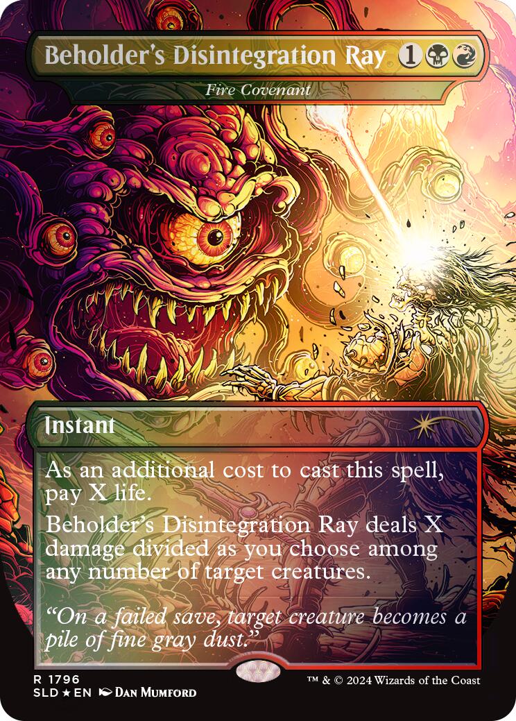 Beholder's Disintegration Ray - Fire Covenant (Rainbow Foil) [Secret Lair Drop Series] | Good Games Morley