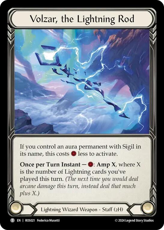 Volzar, the Lightning Rod [ROS021] (Rosetta)  Cold Foil | Good Games Morley