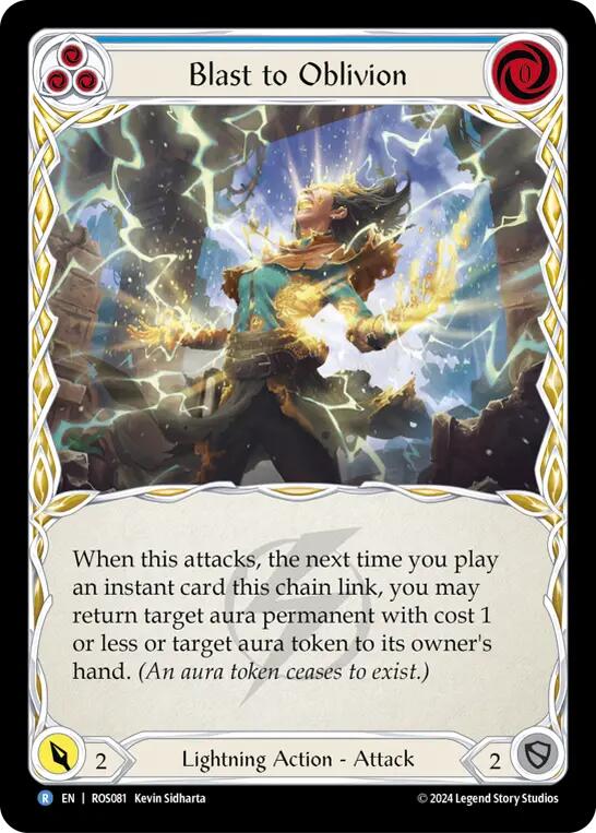 Blast to Oblivion (Blue) [ROS081] (Rosetta)  Rainbow Foil | Good Games Morley