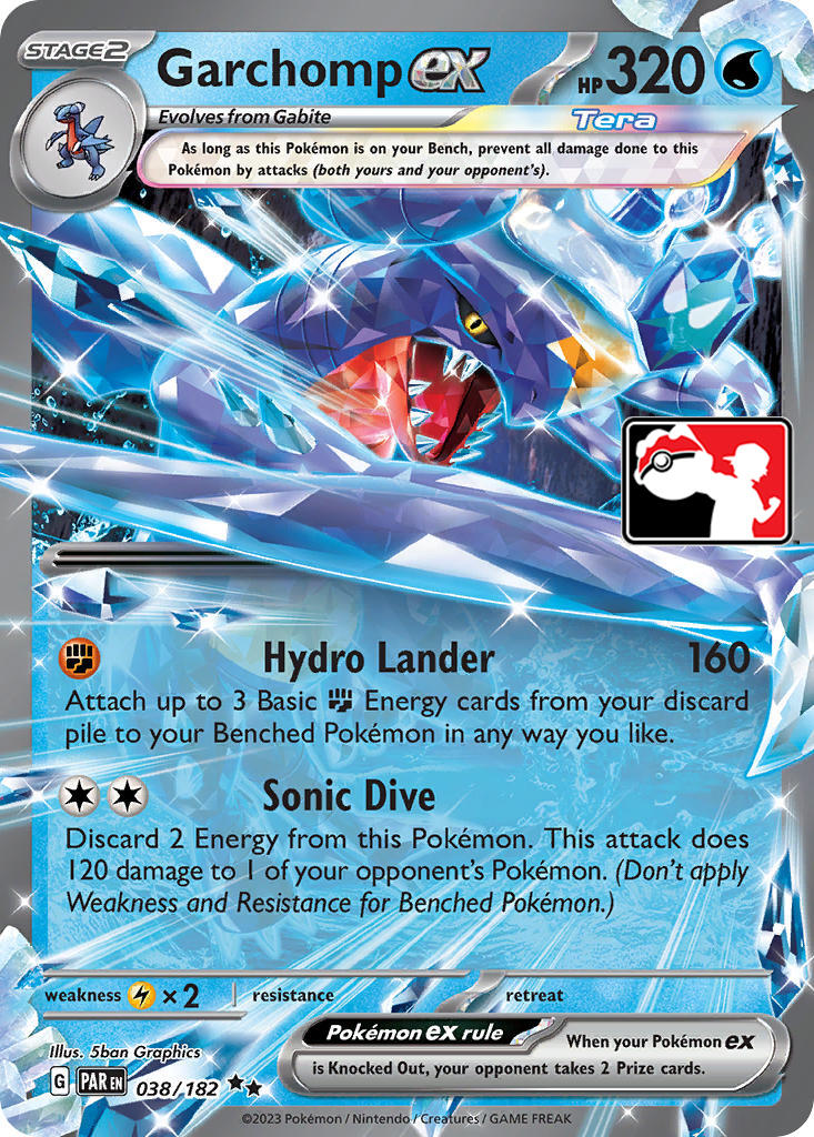 Garchomp ex (038/182) [Prize Pack Series Five] | Good Games Morley