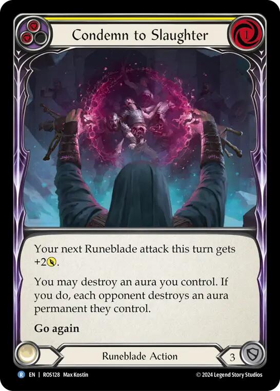 Condemn to Slaughter (Yellow) [ROS128] (Rosetta)  Rainbow Foil | Good Games Morley