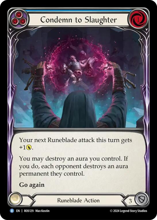 Condemn to Slaughter (Blue) [ROS129] (Rosetta)  Rainbow Foil | Good Games Morley