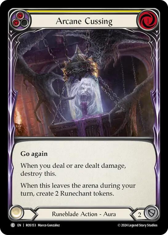 Arcane Cussing (Yellow) [ROS153] (Rosetta)  Rainbow Foil | Good Games Morley