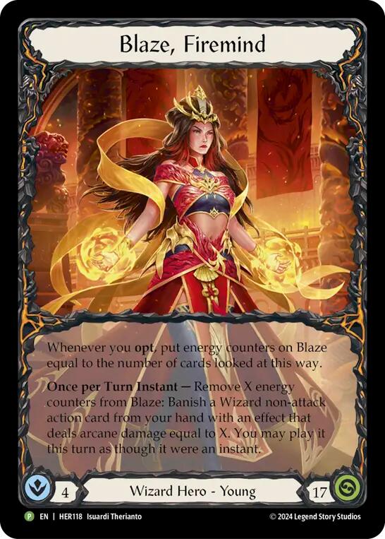 Blaze, Firemind [HER118] (Promo)  Cold Foil | Good Games Morley
