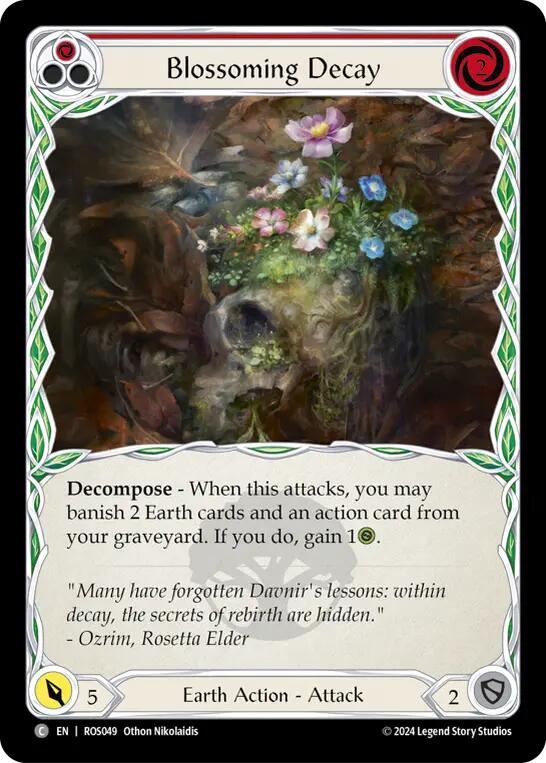 Blossoming Decay (Red) [ROS049] (Rosetta)  Rainbow Foil | Good Games Morley
