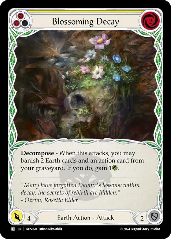 Blossoming Decay (Yellow) [ROS050] (Rosetta)  Rainbow Foil | Good Games Morley