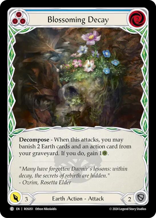 Blossoming Decay (Blue) [ROS051] (Rosetta)  Rainbow Foil | Good Games Morley