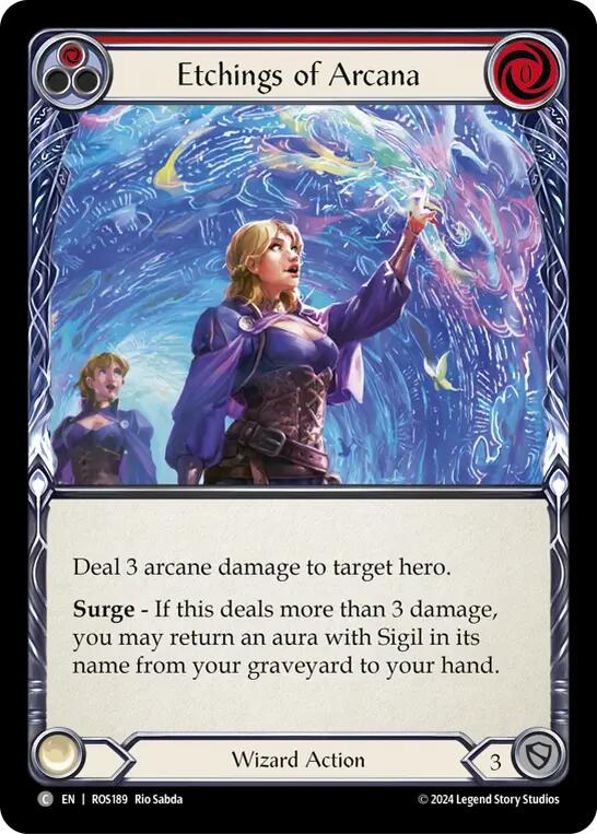 Etchings of Arcana (Red) [ROS189] (Rosetta)  Rainbow Foil | Good Games Morley