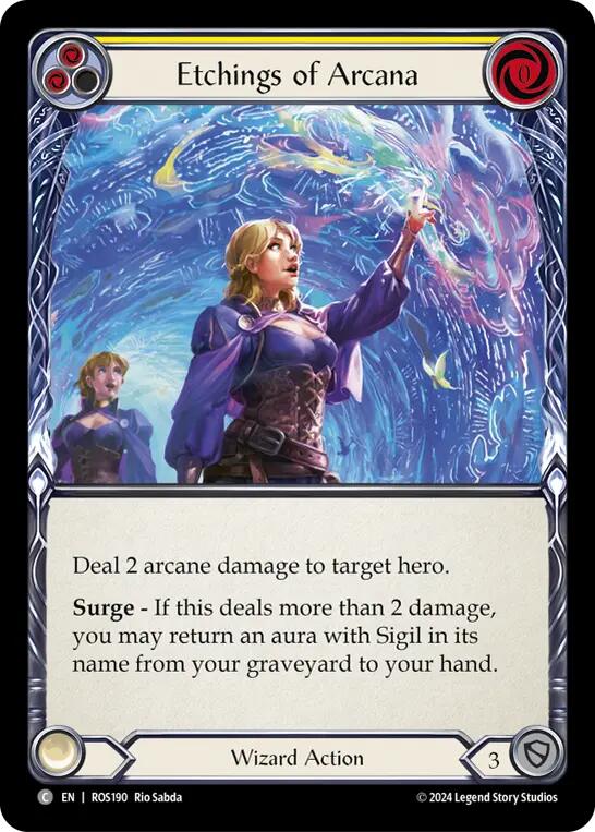 Etchings of Arcana (Yellow) [ROS190] (Rosetta)  Rainbow Foil | Good Games Morley