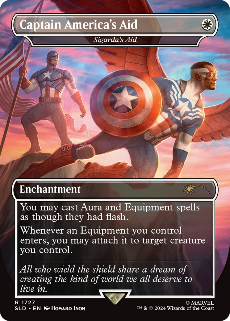 Captain America's Aid - Sigarda's Aid (Rainbow Foil) [Secret Lair Drop Series] | Good Games Morley