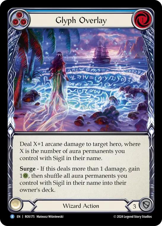 Glyph Overlay (Blue) [ROS175] (Rosetta)  Rainbow Foil | Good Games Morley