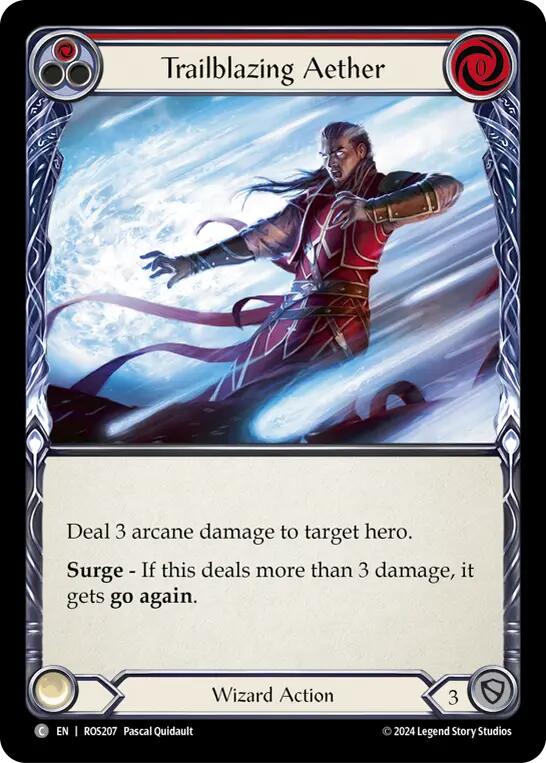 Trailblazing Aether (Red) [ROS207] (Rosetta)  Rainbow Foil | Good Games Morley