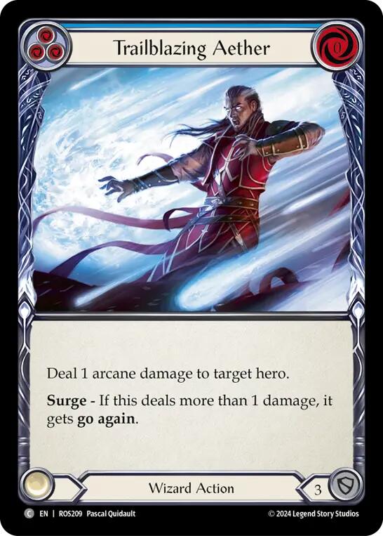 Trailblazing Aether (Blue) [ROS209] (Rosetta)  Rainbow Foil | Good Games Morley