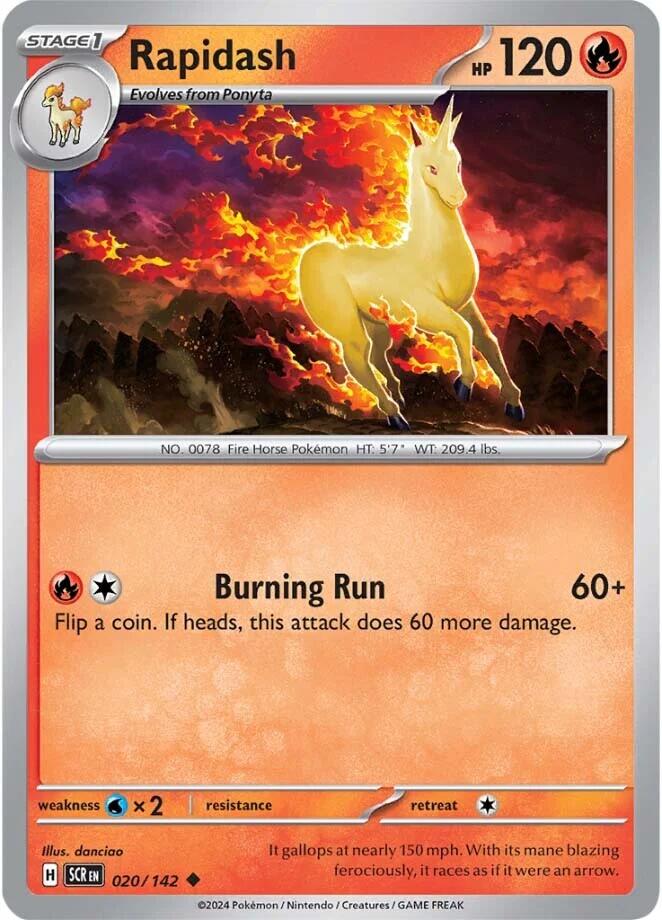 Rapidash (020/142) [Scarlet & Violet: Stellar Crown] | Good Games Morley