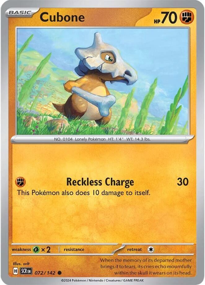 Cubone (072/142) [Scarlet & Violet: Stellar Crown] | Good Games Morley