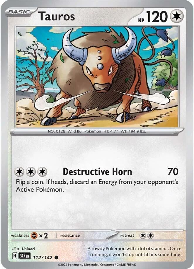 Tauros (112/142) [Scarlet & Violet: Stellar Crown] | Good Games Morley