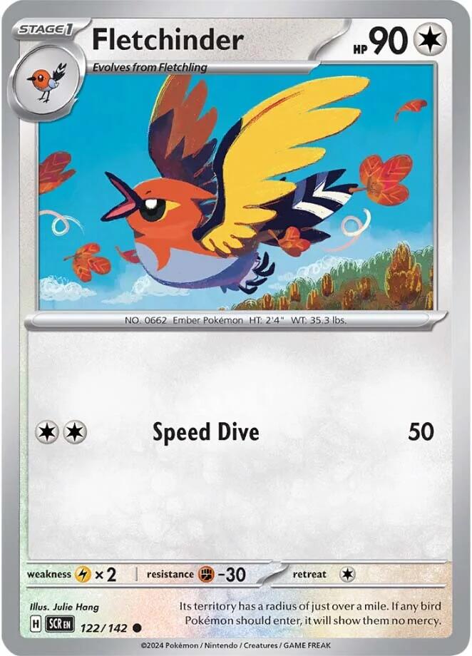Fletchinder (122/142) [Scarlet & Violet: Stellar Crown] | Good Games Morley