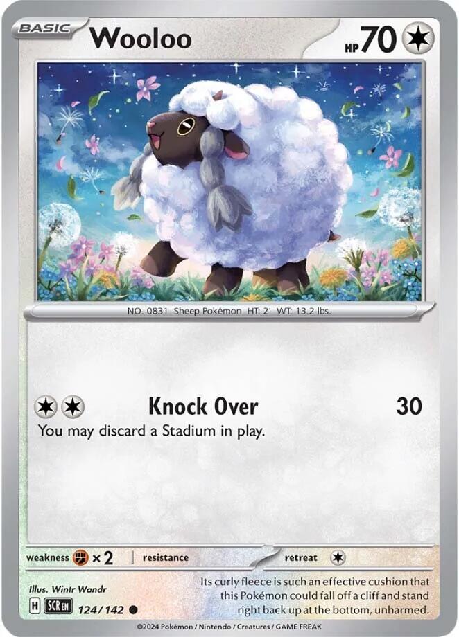 Wooloo (124/142) [Scarlet & Violet: Stellar Crown] | Good Games Morley