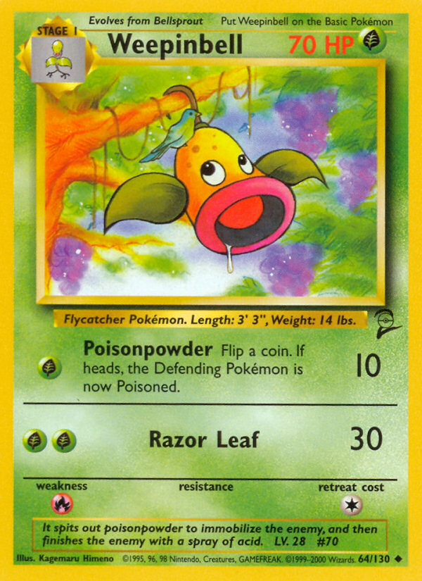 Weepinbell (64/130) [Base Set 2] | Good Games Morley