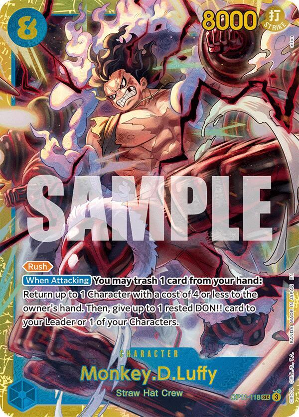 Monkey.D.Luffy OP11-118 (A Fist of Divine Speed)  - Foil | Good Games Morley