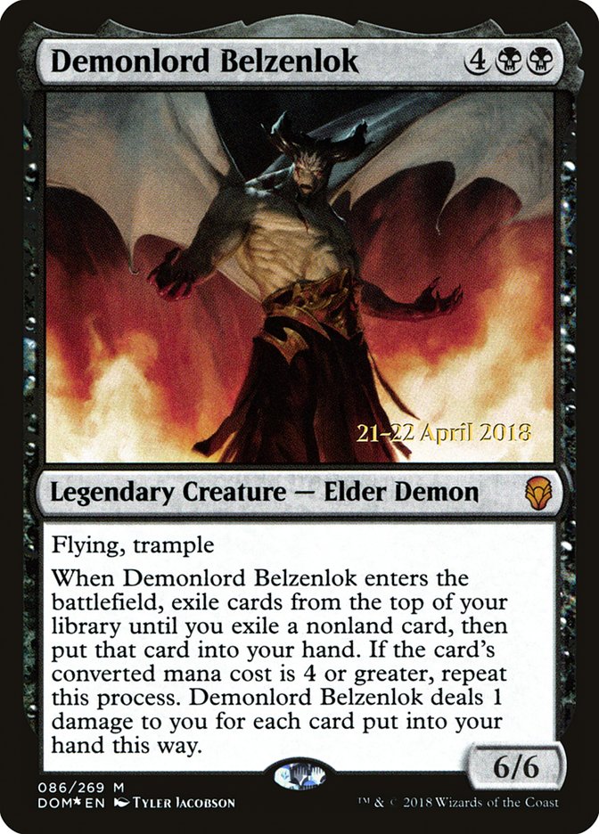 Demonlord Belzenlok [Dominaria Prerelease Promos] | Good Games Morley