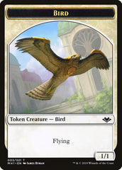 Bird (003) // Serra the Benevolent Emblem Double-Sided Token [Modern Horizons Tokens] | Good Games Morley