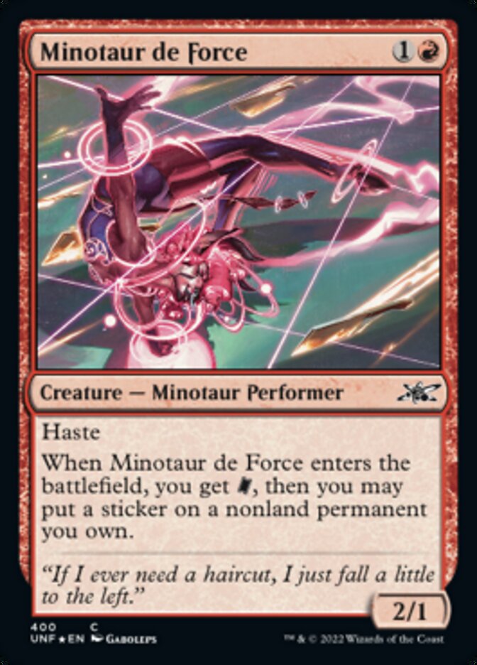 Minotaur de Force (Galaxy Foil) [Unfinity] | Good Games Morley