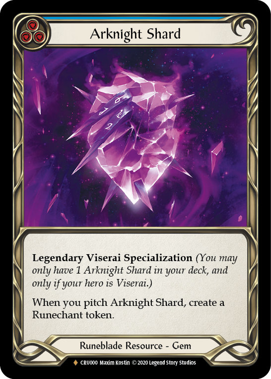 Arknight Shard [CRU000] (Crucible of War)  1st Edition Cold Foil | Good Games Morley