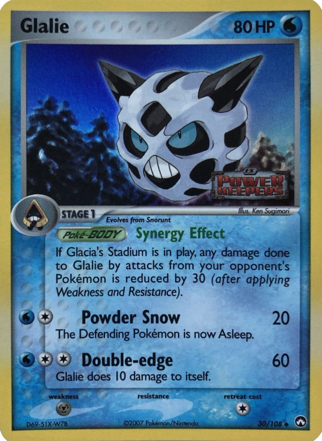 Glalie (30/108) (Stamped) [EX: Power Keepers] | Good Games Morley