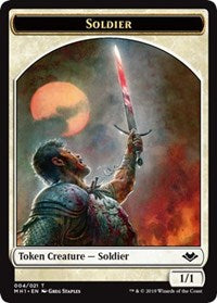 Soldier (004) // Serra the Benevolent Emblem (020) Double-Sided Token [Modern Horizons Tokens] | Good Games Morley