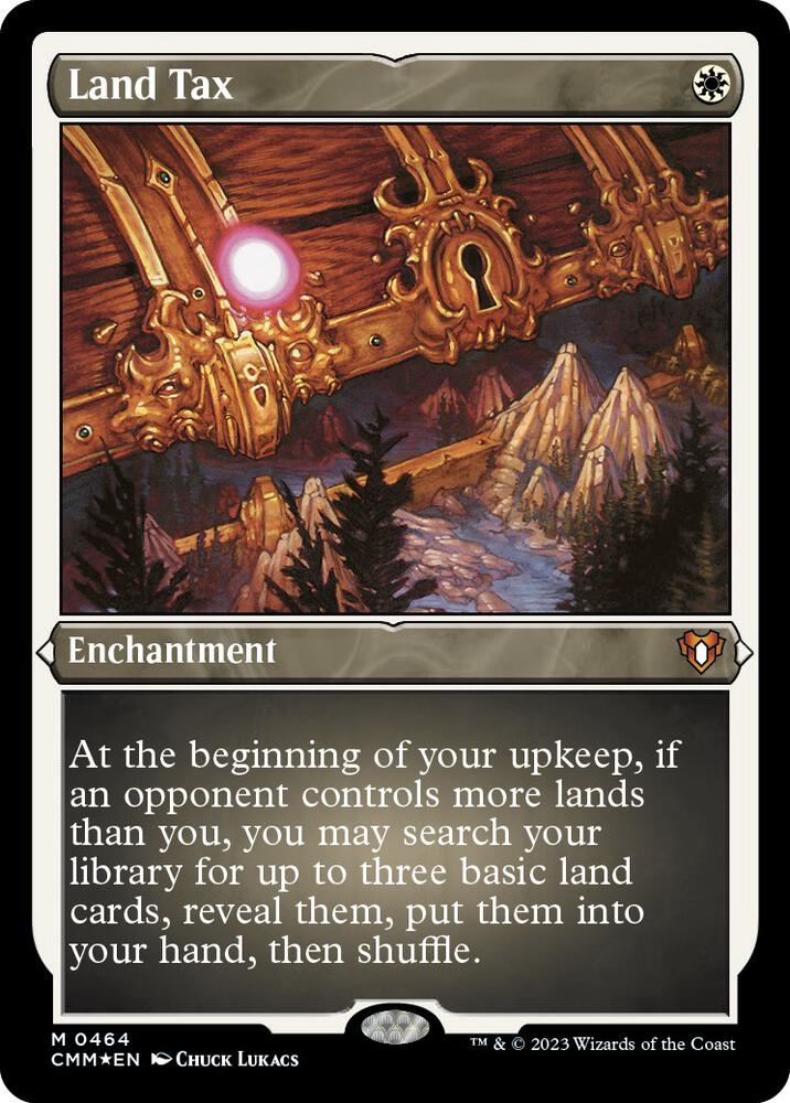 Land Tax 464/451 (Commander Masters)  - Etched Foil | Good Games Morley