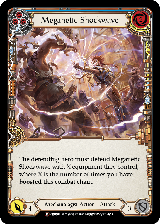 Meganetic Shockwave [U-CRU103] (Crucible of War Unlimited)  Unlimited Rainbow Foil | Good Games Morley