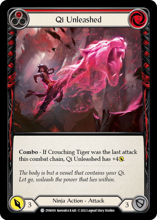 Qi Unleashed (Red) [DYN059] (Dynasty)  Rainbow Foil | Good Games Morley