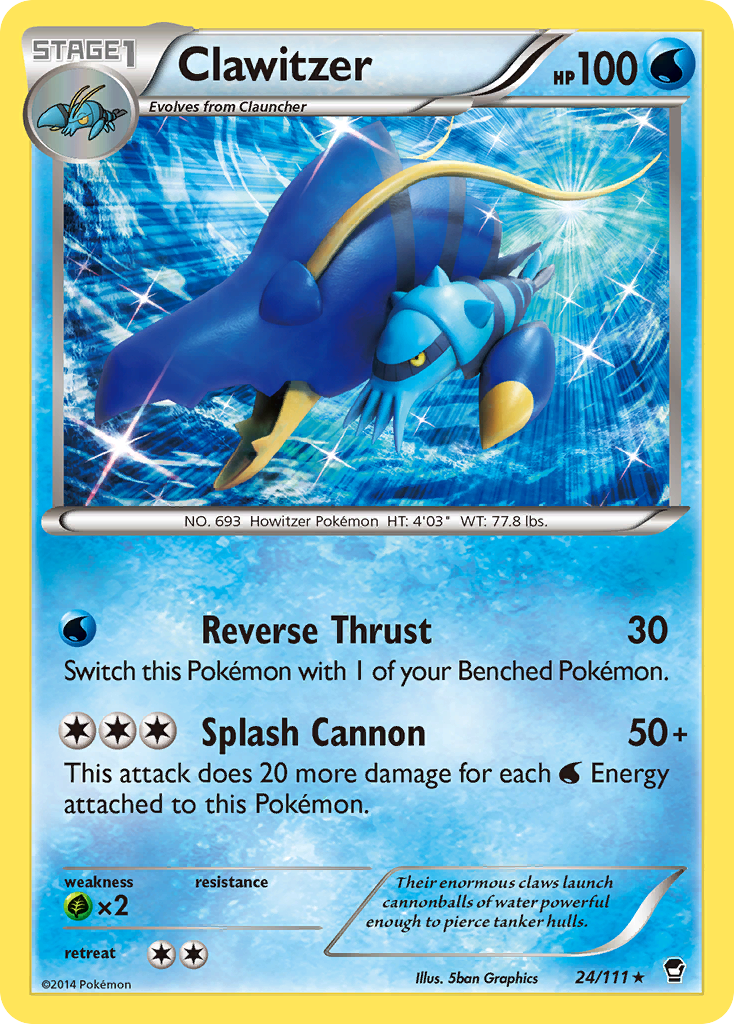 Clawitzer (24/111) [XY: Furious Fists] | Good Games Morley