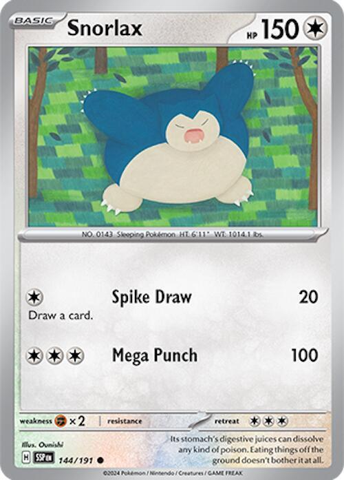 Snorlax 144/191 (SV08: Surging Sparks)  | Good Games Morley
