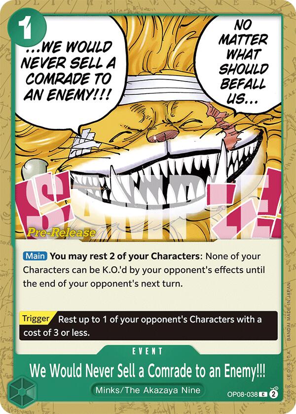 We Would Never Sell a Comrade to an Enemy!!! [Two Legends Pre-Release Cards] | Good Games Morley