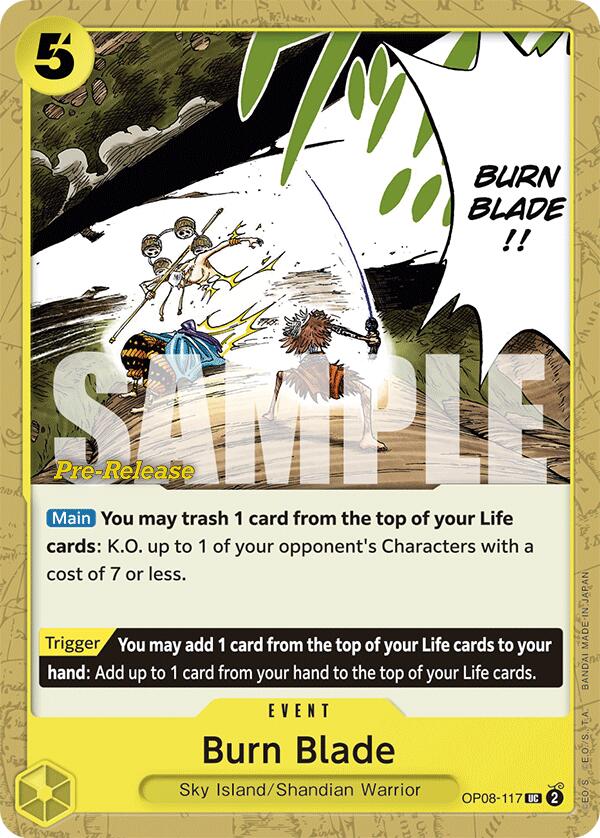 Burn Blade [Two Legends Pre-Release Cards] | Good Games Morley
