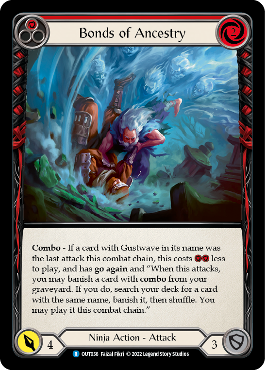 Bonds of Ancestry (Red) [OUT056] (Outsiders)  Rainbow Foil | Good Games Morley