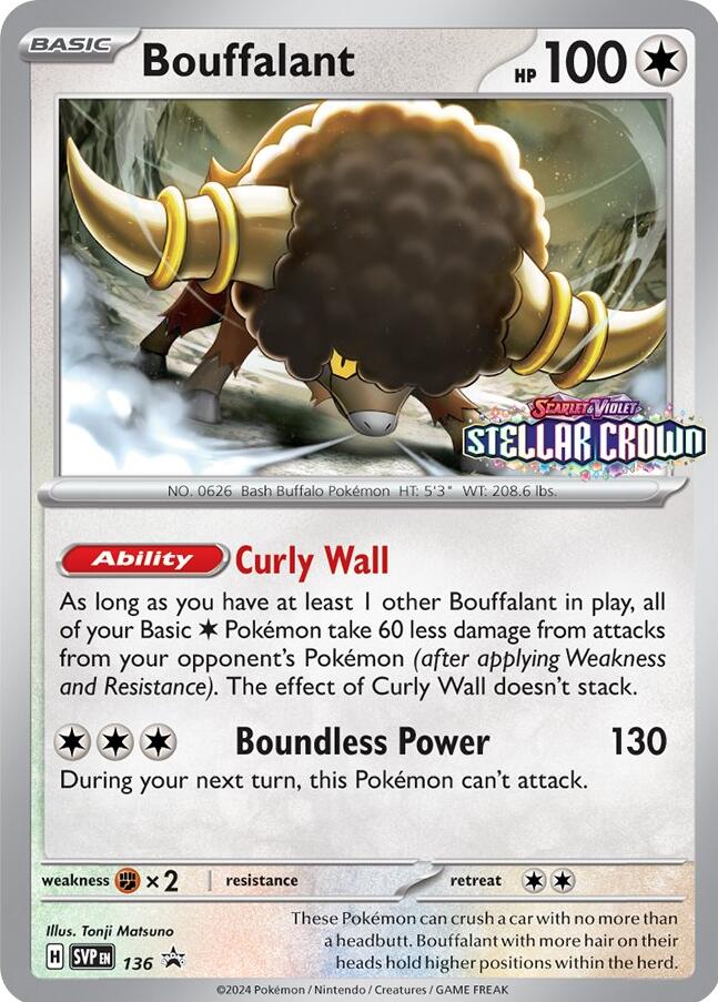 Bouffalant (SVP136) [Scarlet & Violet: Black Star Promos] | Good Games Morley