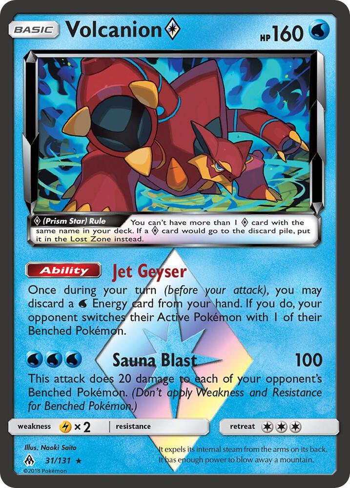 Volcanion Prism Star 31/131 (SM - Forbidden Light)  - Holofoil | Good Games Morley